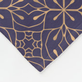 Luxuriöser Zierhintergrund in Gold Fleecedecke (Ecke)