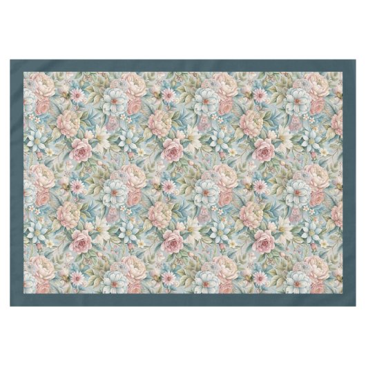 Luxuriöses 18. Jahrhundert Inspiriert Delicate Flo Tischdecke (Vorderseite (Horizontal))