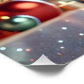 Luxuriöses 3D-Render von Rudolph mit mehrfarbig Poster (Ecke)