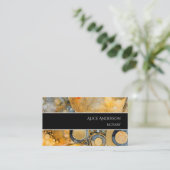 Luxuriöses abstraktes Fossiliengestein Visitenkarte (Stehend Vorderseite)