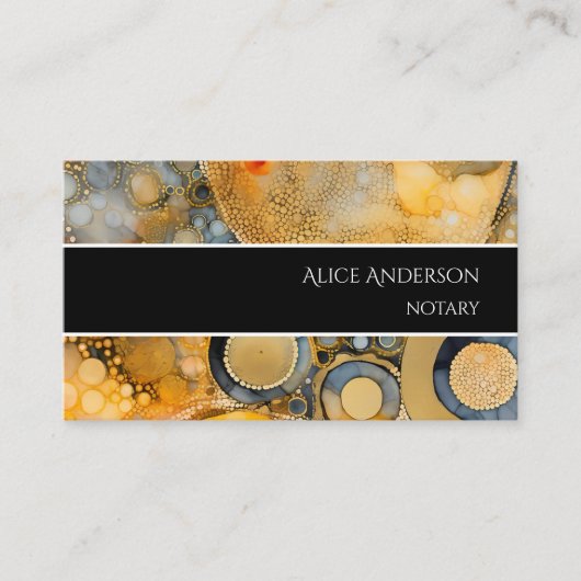 Luxuriöses abstraktes Fossiliengestein Visitenkarte (Vorderseite)