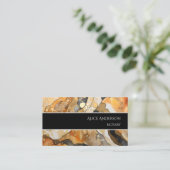 Luxuriöses abstraktes Goldgestein Visitenkarte (Stehend Vorderseite)