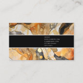 Luxuriöses abstraktes Goldgestein Visitenkarte (Rückseite)