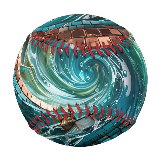 Luxuriöses abstraktes Mosaik Baseball (Vorderseite)