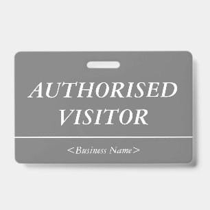 Luxuriöses Abzeichen "AUTHORIZED VISITOR" Ausweis