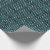 Luxuriöses Aquamarin & Gold Grid Geschenkwrap Geschenkpapier (Ecke)