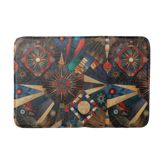 Luxuriöses Aquamarines Bat "Ancient Indigenous Chr Badematte (Vorderseite)