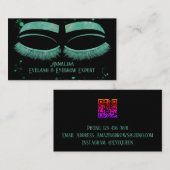 Luxuriöses Aquarellwasser-Eyelash & Brow Beauty, M Visitenkarte (Vorne/Hinten)