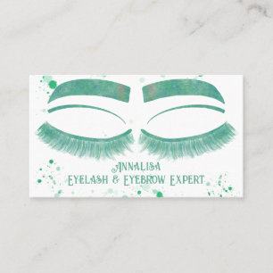 Luxuriöses Aquarellwasser-Eyelash & Brow Beauty, M Visitenkarte