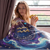 Luxuriöses Aquarius Zodiac Fleece Blanket