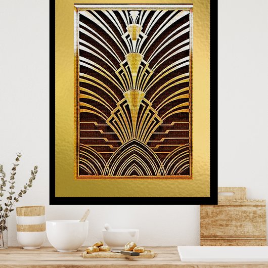 Luxuriöses Art Deco Poster (Küche)