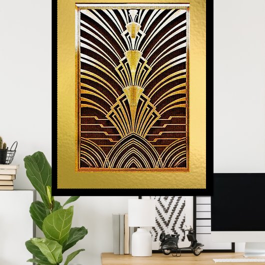 Luxuriöses Art Deco Poster (Heimbüro)