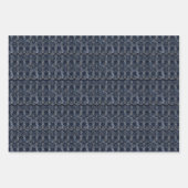 Luxuriöses Art Deco Tile mit Metallic Silver Lines Geschenkpapier Set (Vorderseite 2)