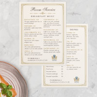 Luxuriöses Art Deco-Zimmerservice-Frühstücksmenü