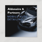 Luxuriöses Auto mit detaillierter Kfz-Reinigung Re Quadratische Visitenkarte (Vorderseite)