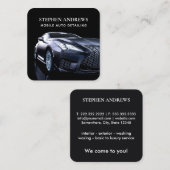 Luxuriöses Auto zur Reinigung von Kraftfahrzeugen Quadratische Visitenkarte (Vorne/Hinten)