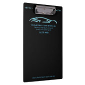 Luxuriöses Autologo - Ice Blue Sports Car auf schw Klemmbrett (Rechts)