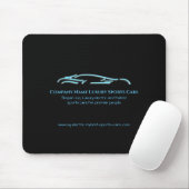 Luxuriöses Autologo - Ice Blue Sports Car auf schw Mousepad (Mit Mouse)