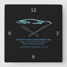 Luxuriöses Autologo - Ice Blue Sports Car auf schw