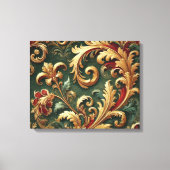 Luxuriöses Barock Damask Muster Leinwanddruck (Vorderseite)