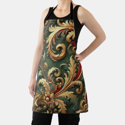 Luxuriöses Barock Damask Muster Schürze (InSitu)