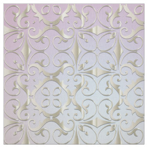 Luxuriöses Barock Gold Damask Muster auf Pastel Om Stoff