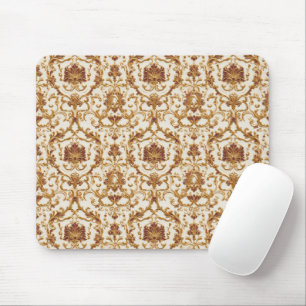 Luxuriöses Barock-Goldornament auf Elfenbein Mousepad