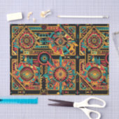 Luxuriöses Beige "Aztec Dream" Texturierte Gewebep Seidenpapier (Handwerk)