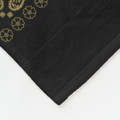 Luxuriöses Black and Gold Paisley Design Fleecedecke (Ecke)