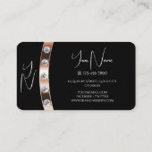 Luxuriöses Black Rose Gold mit Juwelen und Monogra Visitenkarte (Rückseite)