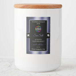 Luxuriöses Black Shiny Blue mit Logo-Produktkennze Lebensmitteletikett