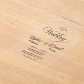 Luxuriöses Black & White Wedding Chic Artistic Cou Acryleinladungen (Ablage )