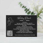 Luxuriöses Black & White Wedding Chic Artistic Cou Begleitkarte (Stehend Vorderseite)