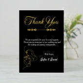 Luxuriöses Black & White Wedding Chic Artistic Cou Folieneinladung (Stehend vorne)