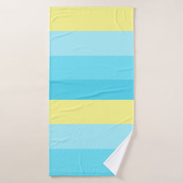 Luxuriöses blau gestreiftes Badetuch - Soft & Styl Badehandtuch