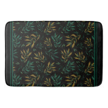 Luxuriöses Botanik-Muster aus Gold und Grün-Blätte