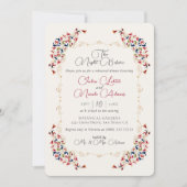 Luxuriöses Botanisches Probe Floral Paisley Abende Einladung (Vorderseite)