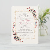 Luxuriöses Botanisches Probe Floral Paisley Abende Einladung (Stehend Vorderseite)