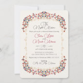 Luxuriöses Botanisches Probe Floral Paisley Abende Einladung (Vorderseite)