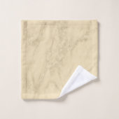 Luxuriöses Champagner Gold Glitzer Marmor Badhandtuch Set (Waschlappen)