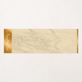 Luxuriöses Champagner Gold Glitzer Marmor Yogamatte (Vorderseite (Horizontal))