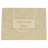 Luxuriöses Champagnermuster Große Geschenktüte (Vorderseite)