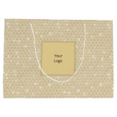 Luxuriöses Champagnermuster Große Geschenktüte (Rückseite)