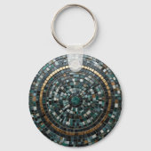 Luxuriöses Circular Mosaic Wall Macro Schlüsselanhänger (Vorderseite)