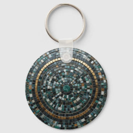 Luxuriöses Circular Mosaic Wall Macro Schlüsselanhänger