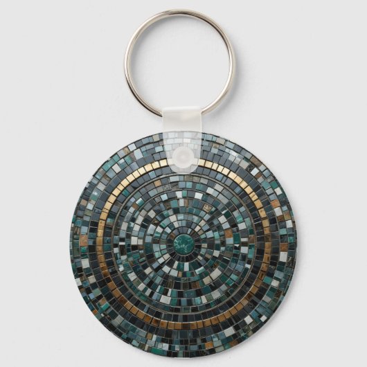 Luxuriöses Circular Mosaic Wall Macro Schlüsselanhänger (Vorderseite)