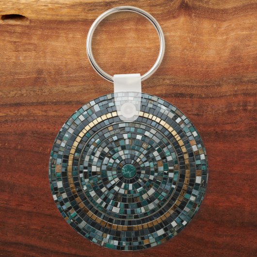 Luxuriöses Circular Mosaic Wall Macro Schlüsselanhänger (Vorderseite)
