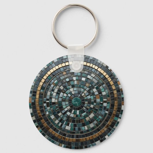 Luxuriöses Circular Mosaic Wall Macro Schlüsselanhänger (Rückseite)
