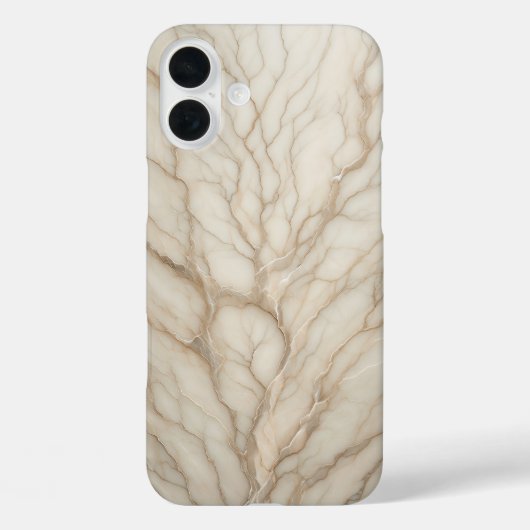 Luxuriöses cremefarbenes Marmor-Case Eleganter Bau Case-Mate iPhone Hülle (Rückseite)