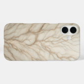 Luxuriöses cremefarbenes Marmor-Case Eleganter Bau Case-Mate iPhone Hülle (Rückseite (Horizontal))